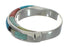 Southwest Sterling Silver Multicolor Ring Size 8-3/4 EX41716